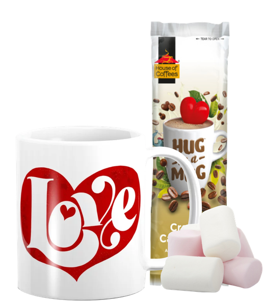 PepperSt Hug Mug with marshmallows | Love Heart Coffee