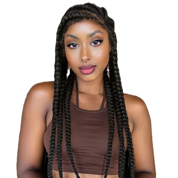 Synthetic Cornrow Braided Wig-32 inch Full Lace Jumbo Braids