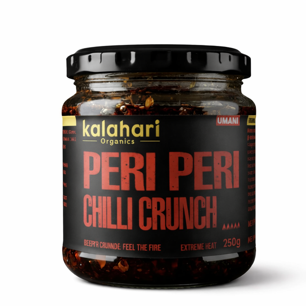 Kalahari Organics Peri Peri Chilli Crunch Oil -250g