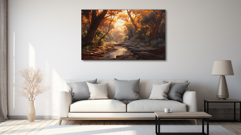 Canvas Wall Art - Sunlight Acacia Oasis - HD0418