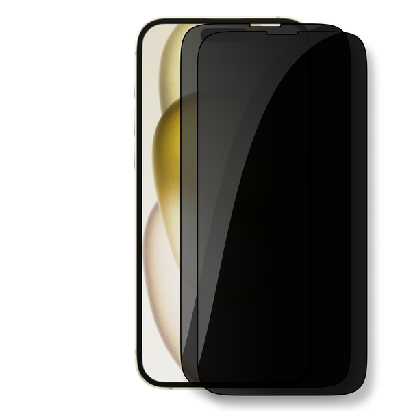 Privacy Glass Screen Protector Compatible with iPhone 15 Plus (Pack of 2)