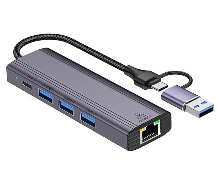 5-IN-2 USB C To Ethernet Adapter