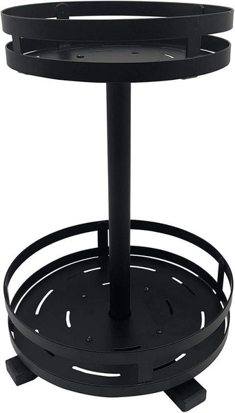 2 Tier Countertop Spice Rack 360 Degree Rotatable Kitchen Storage Shelf