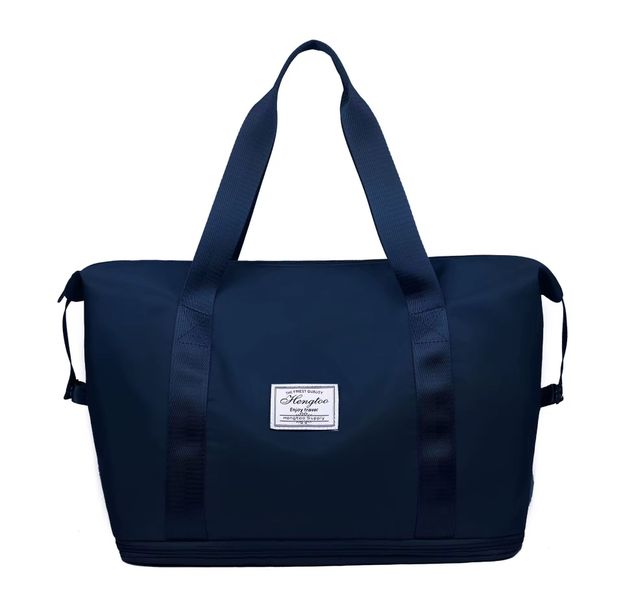 Expanding Travel Duffel &amp; Gym Bag-Navy Blue