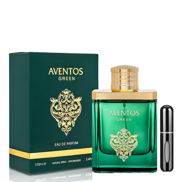 Aventos Green by Fragrance World EDP - 100ml+Refillable Decant with Perfume