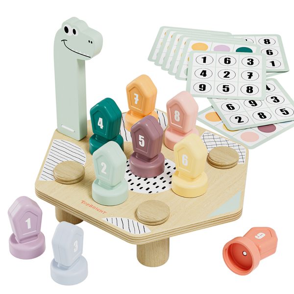 TopBright - Happy Dino Twist - Number &amp; Colour Matching Activity Toy: 20pcs
