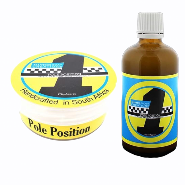 Shaving Soap &amp; Splash combo Master Soap Creations POLE POSITION