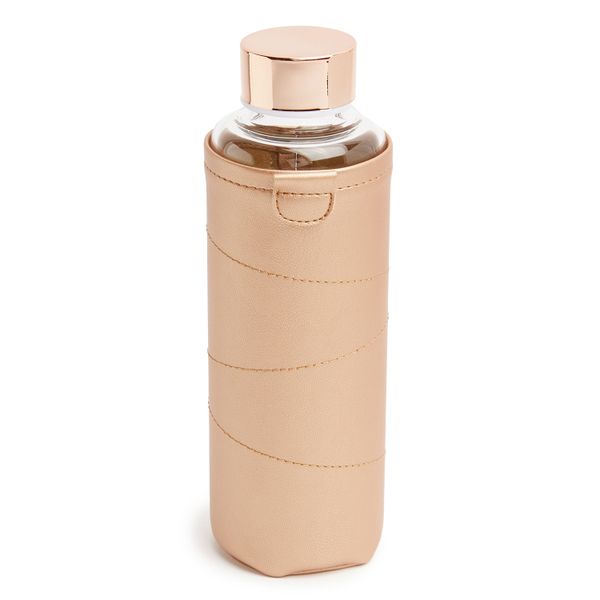 George &amp; Mason - Glass Bottle - Rose Gold PU Sleeve