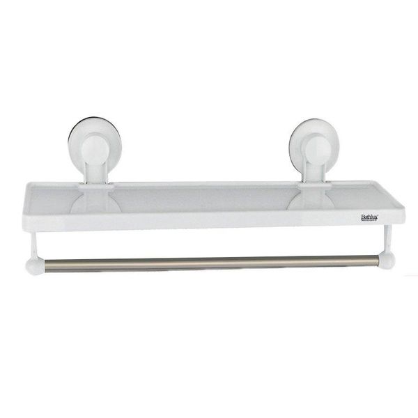 Bathlux Shelf With Handtowel Rack With Suction Cup