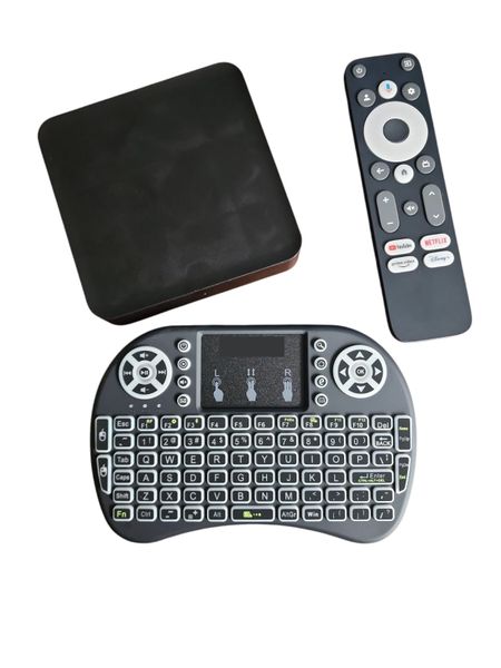 Google and Netflix certified Android TV Box 4K HDR+ &amp; Wireless Keyboard