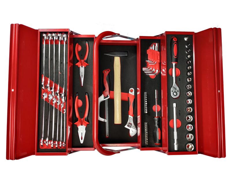 Raw Tools 64 Piece 5 Tray Mechanical Toolbox