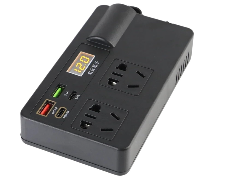 Cigarette Interface Car Inverter Power Adapter DC 12V/24V to AC 220V