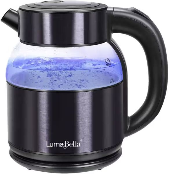 Luma Bella Portable Fast Boiling Transparent Glass Electric Kettle -2L