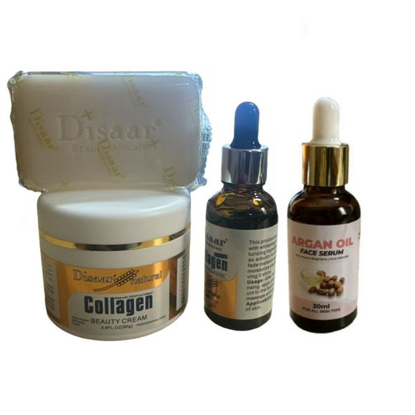 Disaar Collagen Anti-Aging Beauty Soap, Serum, Cream &amp; Argan OilFace Serum
