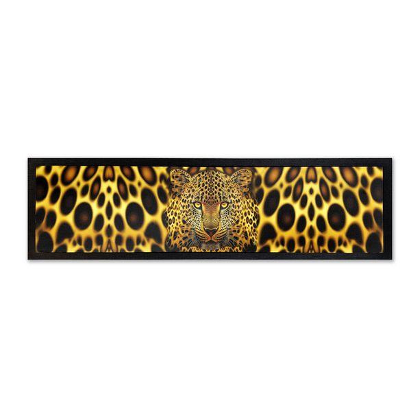 Leopard Glow Bar Mat