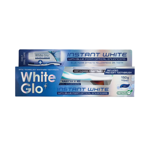 White Glo Instant White Blue Optic Toothpaste 150g