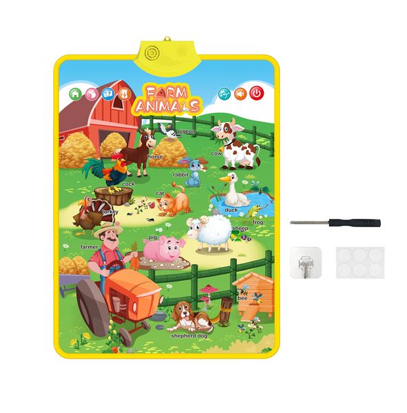 Interactive English Learning Poster - Alphabet Wall Chart for Toddler Learn