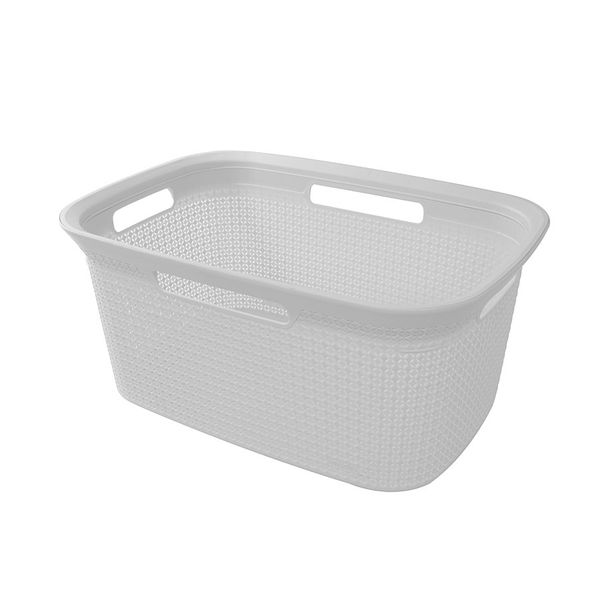 Plastic Rectangular Laundry Basket 45L