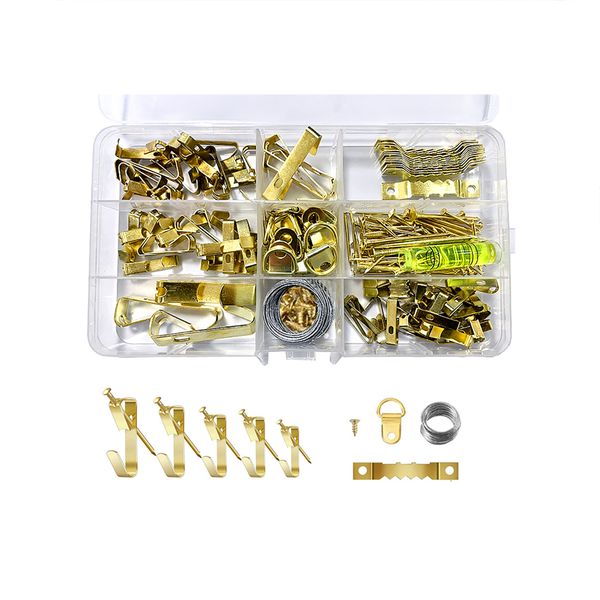 221 Pieces Picture Hangers Kit Heavy Duty Hangers Photo Hanging Hooks