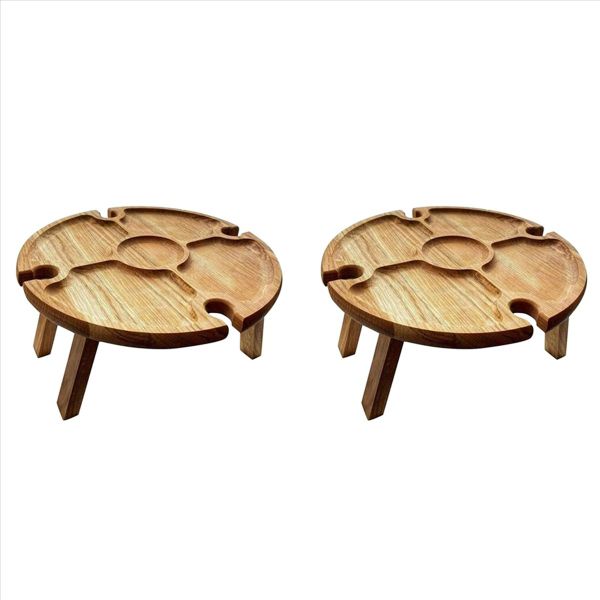 Folding Portable Picnic Table Outdoor Wood Wine Picnic Table Small
