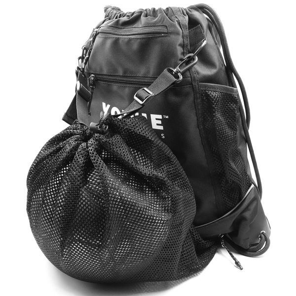 Yowie – Ball Carrier Bag - Drawstring Backpack with Mesh Ball Compartment