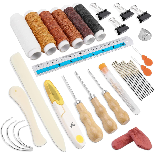 ALANES 34-In-1 Hand Bookbinding Tools Kits Supplies for DIY Crafts