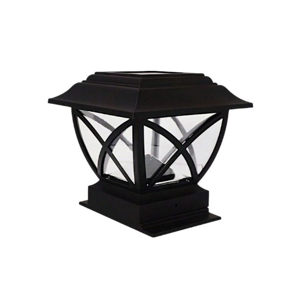 Solar Powered LED Pathway Light For Outdoor and Garden - White Light - Black