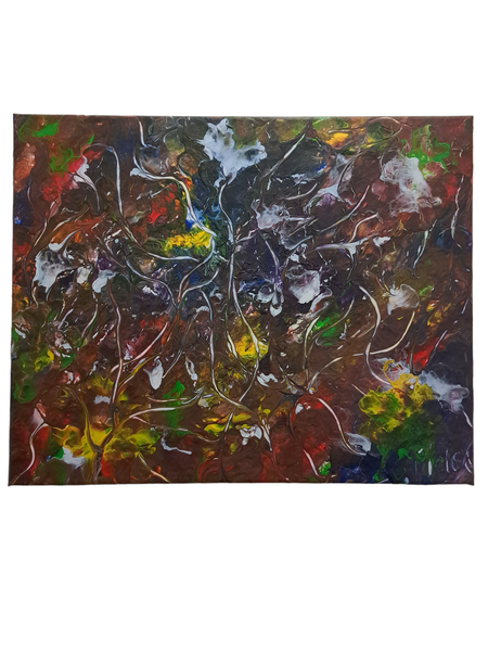 Floral Explosion - Abstract Acrylic Pour Painting - 50cm x 40cm