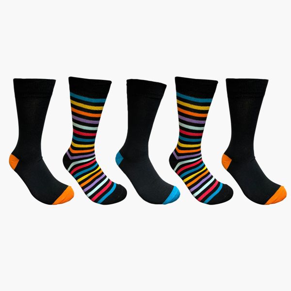 Undeez Men's Trouser Sock 5 Pack