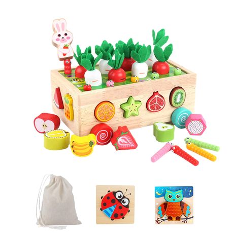 Toddlers Montessori Wooden Educational Toy Set, Fine Motor Skills Toys, Shop Today. Get it Tomorrow!