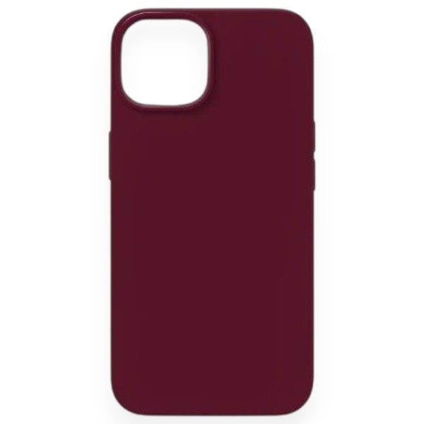 Solid Colour Silicone Phone Case With Smudge-Resistance - IPhone 13 - Burgundy