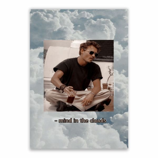 Johnny Depp In The Clouds Poster - A1