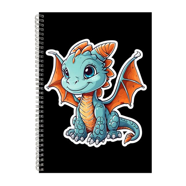Purple 2 A4 Notebook Spiral Lined Trendy Notepad Dragon Idea 398