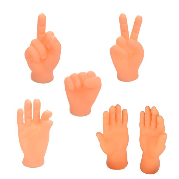Small Finger Sets Cat Funny Rubber Small Hand Toys - 6Piece