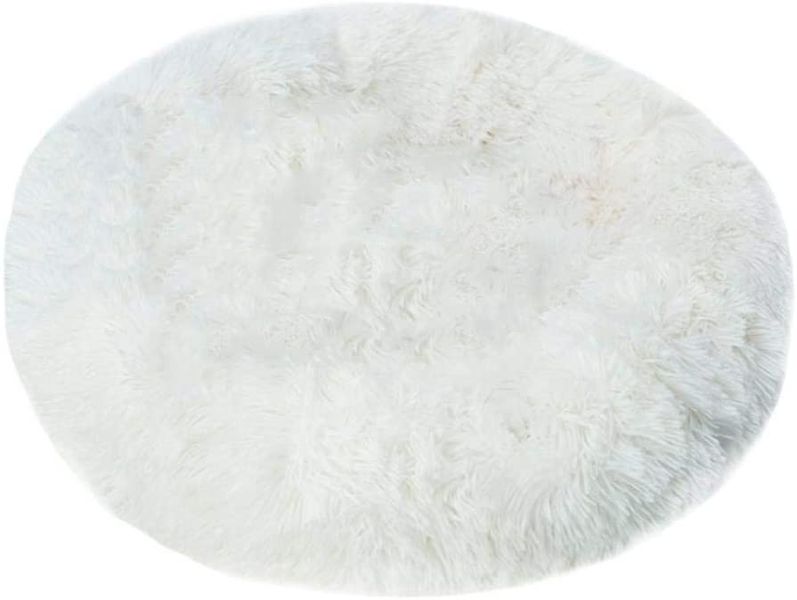 Rex Plush Pet Bed - White 70cm