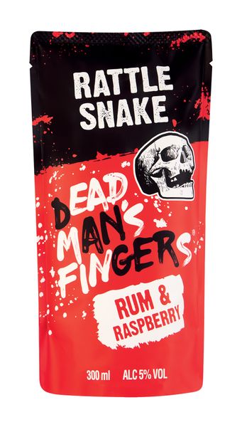 Dead Man's Fingers Rattlesnake Rum &amp; Raspberry Slushy Pouch 12 x 300ml