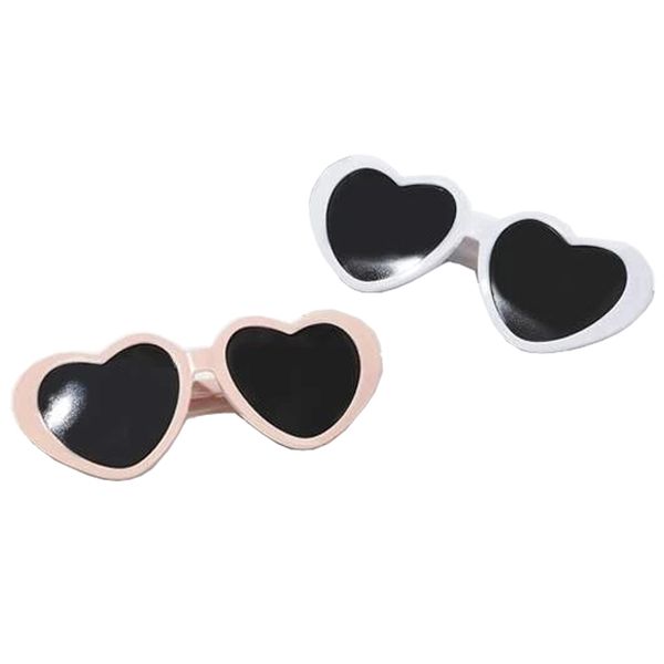 2 Heart Shaped Pet Sunglasses