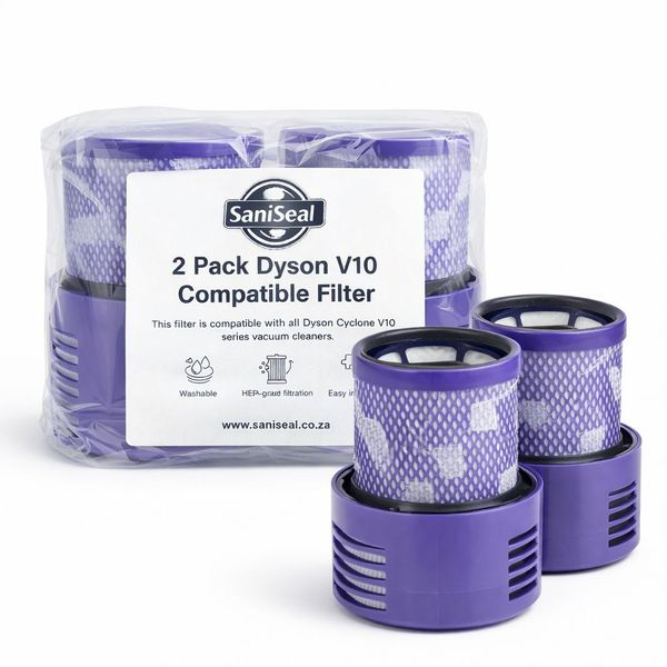 2 Pack Dyson V10 Compatible HEPA Filter - Fits All V10 Variants