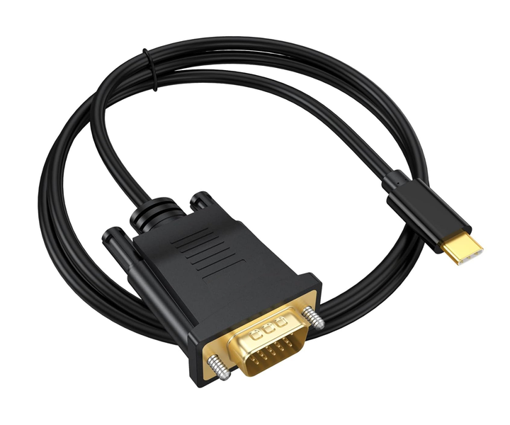 Entratech High Quality Type-C/DP or HDMI Male to VGA Male Cable - 1.5m
