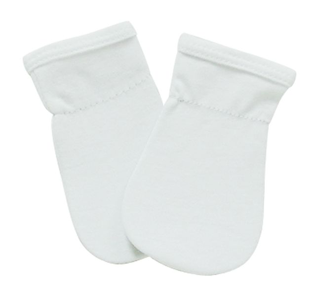 Mothers Choice Baby Mittens - White