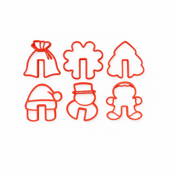 Christmas Mug Buddies Cookie Cutter Set - 6 Shapes (6 cm)