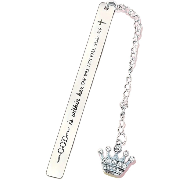Christian Bible Bookmark - God Is Within Her-Inspirational Cross Bookmark