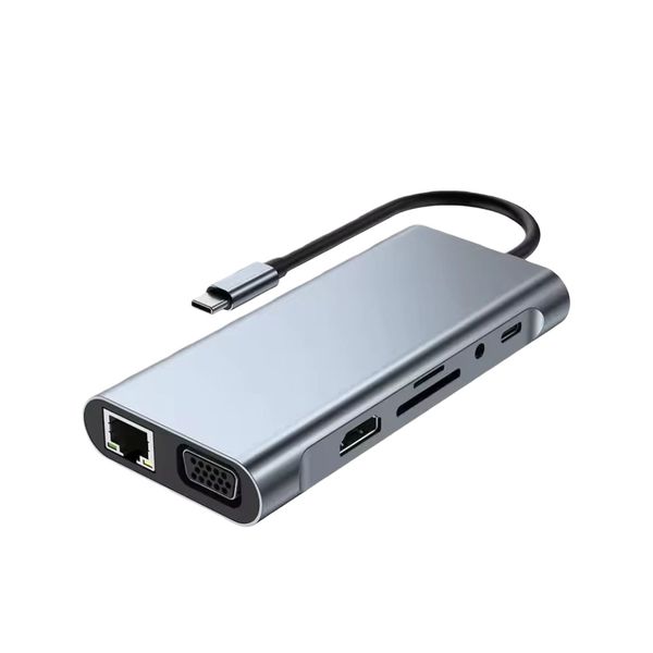 11-in-1 USB C Hub Docking Station Compatible with MacBook with 4K HDMI