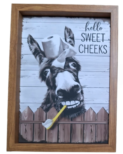 Bathroom Wall Art - Hello Sweet Cheeks