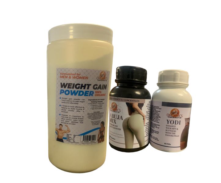 Weight Gain Powder 1kg, Riita Abuja &amp; Yodi 60 Capsules