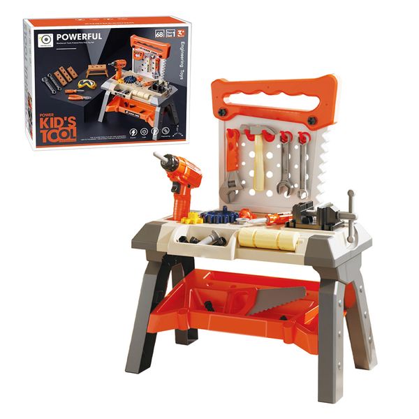 Kids Tool Bench Workshop Construction Toy Electric Drill for Toddlers 3-5