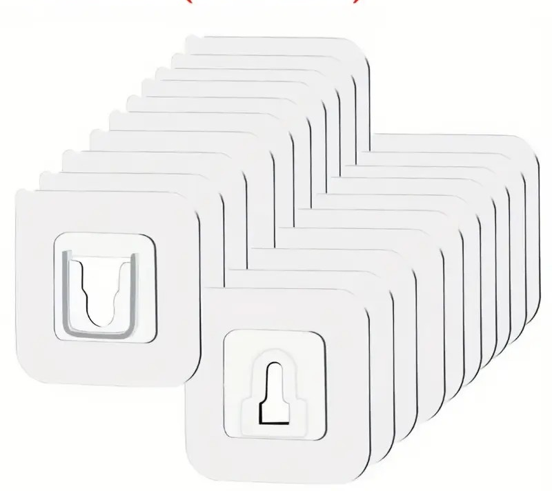 Home Transparent Self Adhesive Multifunctional Screw Shaped Hooks Set Of 10