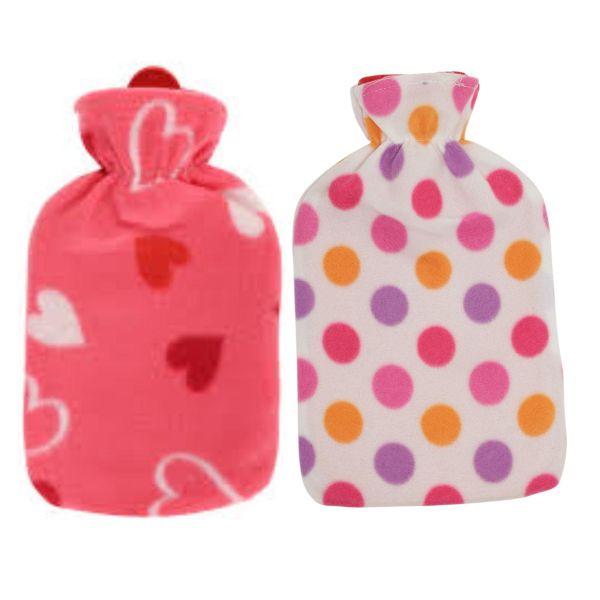 MultiDesign Pack of 2 Hot Water Bottles With Cover 2L WT0012