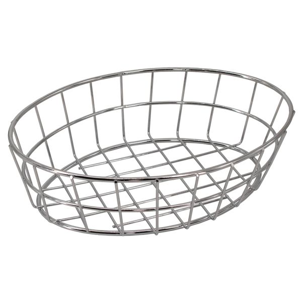 Regent Chrome Oval Wire Serving Basket, 230x150mm