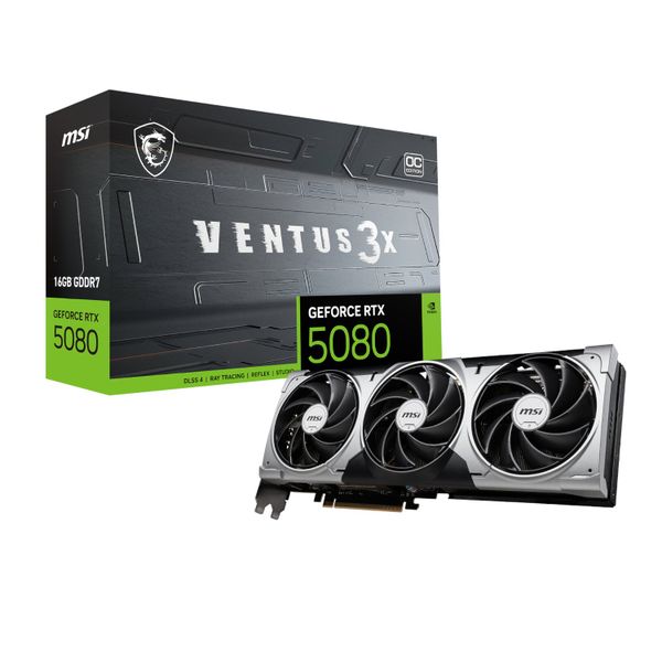 MSI GeForce RTX 5080 VENTUS 3X OC 16GB Graphics Card